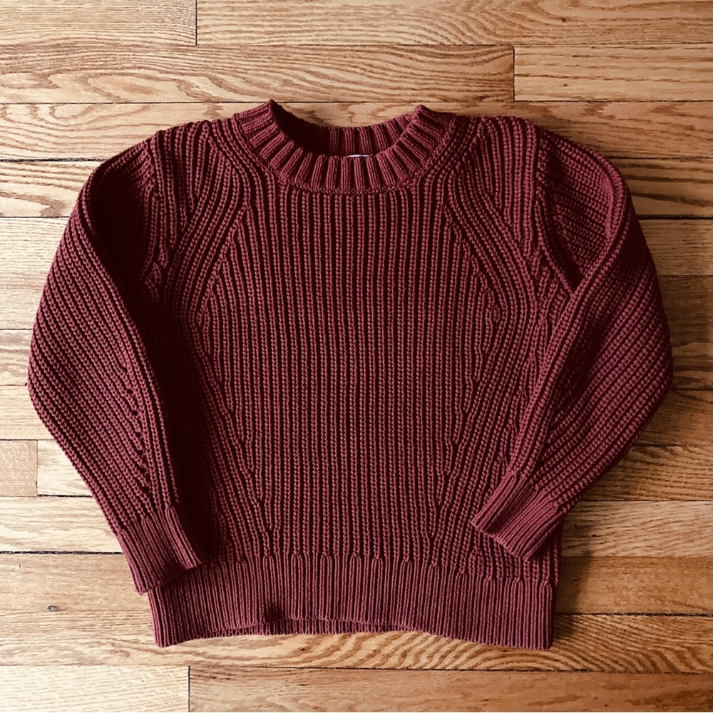 Everlane texture cotton crew in crimson